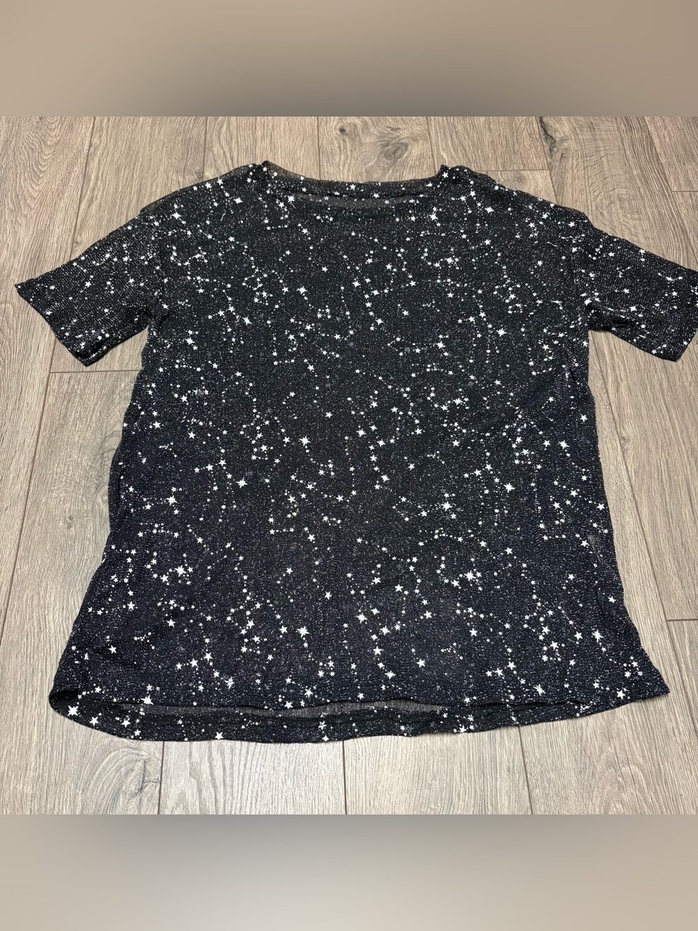 Mesh sparkly star shirt